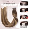 WIGER Tape In Human Hair Extensions Ombre Brown Mixed Blonde Insert Skin Weft Extensions 16 In Balayage Remy Human Hair Straight No Glue Brazilian Highlighted Hair Extensions(40g, 20 Pcs)