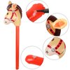 TOSAMZOO 4 Pieces Inflatable Stick Horse Inflatable Horse Head Stick Balloon Funny Stick Horse Toy for Kids Inflatable Horse on a Stick for Birthday Cowboy Party Supplies(37 Inch Brown & Pink)