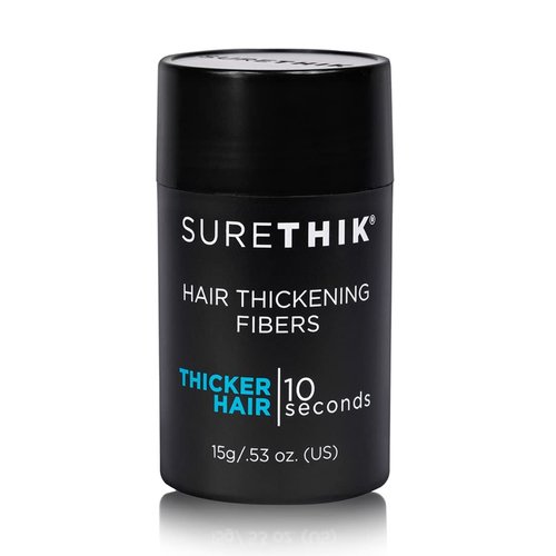 SURETHIK Hair Fibers for Thinning Hair, Building Hair Fibers to conceal thinning hair, Instantly Fuller Looking Hair for Men & Women, Medium Brown, 15g