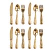 Dolls House Miniature Tableware Gold Cutlery Set 332