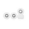 Teak Tuning Eco 85D CNC Poly Fingerboard Wheels - Rounded Shape, 7.5mm Dia., 5mm Wide - White Colorway