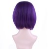 PATTNIUM Dark Purple Bob Wig Purple Wig for Women Short Straight Purple Wig Synthetic Cosplay Halloween Party Costume Wig (Dark Purple)