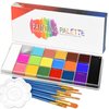JACHOYI Face Body Paint Kit Professional 20 Colors Face Painting Kit Cosplay Makeup Palette Halloween Clown Makeup Kit Body Paint Arts Party Fancy Make Up with 10 Pink Face Paint Brushes