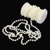 Jerler Pearl Garland 11 Yards/33Feet Artificial Pearl Bead Chain Trim Strands Roll, Ideal for DIY Crafts, Christmas, Wedding, Bouquet and Party Decoration (10mm-Ivory)