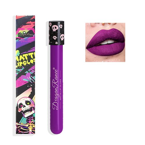 Easilydays Charm Purple Liquid Lipstick Long Lasting for Women, Matte Velvet Lip Gloss Superstay Intense Color Non-Stick Smudge-Proof & Waterproof Lipgloss Bold Goth Makeup for Halloween Cosplay, #10