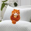 ZCPACE 11.8'' Kawaii Red Panda Stuffed Animal Plush Pillow Toy with Detachable Scarf Ailurus Fulgens Plushie Doll Toys Home Decor