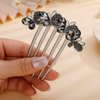 Jumwrit Wedding Crystal Hair Comb Long Rhinestone Butterfly Hair Side Comb Vintage Bride Bridesmaid Headpiece Bridal Hair Clip Comb Jewelry for Women Girls(Grey)
