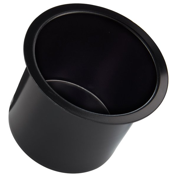 Brybelly Poker Table Cup Holder Inserts - Durable and Rust-Proof, Drop-in Table Cup Holder for 3.375" Hole - 3" Deep with 3.25" Inside Diameter - Vivid Black Aluminium, Pack of 1