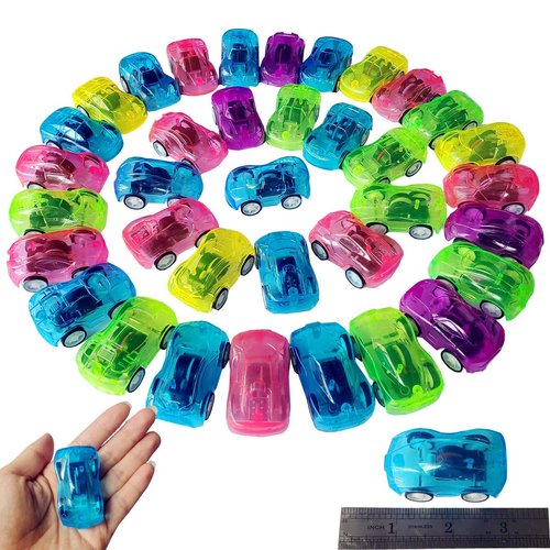 Himeeu 36 Pcs Upgrade Pull Back Vehicles Mini Car Toys Friction Powered Racing Cars for Preschool Toddlers Boys & Girls,Bulk Cars Party Favors Toys