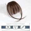 HAIRCUBE Bangs Hair 100% Human Hair Wispy Bangs, Hair Clip in Bangs, Fringe with Temples, Hairpieces for Women, Clip on Air Bangs, Hair Extension for Daily Wear Brown 4#