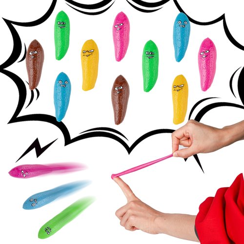 MyMealivos Finger Slingshot Toys,Poo Finger Toys, Flying Toys for Games and Party Favors, 10-Pack