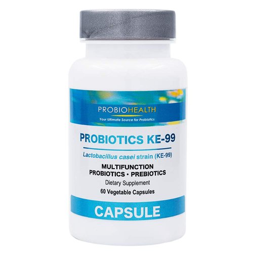 Probiohealth: Probiotics 6 Billion CFU, Probiotics for Women and Men, Lactobacillus casei (KE-99), FOS, Trehalose, Vegetarian Capsules, 60 Count