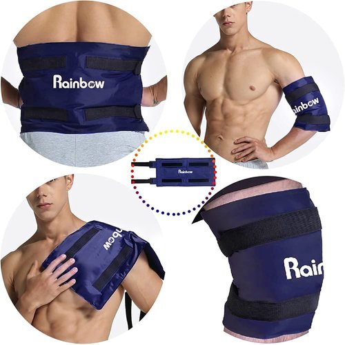 Knee Ice Pack Wrap for Pain Relief, Reusable Gel Ice Pack for Knee Elbow Calf, Hot Cold Compress Therapy Packs for Knee Replacement Surgery, Leg Injuries, Meniscus, Swelling, Arthritis Pain, Bursitis