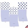 The Best Card Company - 10 Blue Thank You Notecards Boxed Set 4 x 5.12 inch w/Envelopes - Navy Ocean-Themed Pattern Greeting Cards Bulk Pack - Oceano-Graphix M2077