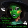 Go Ho Dark Green Face Paint Stick,Water Based Cream Green Body Paint Washable,Highly Pigmented,Smooth and Safe for Skin,Halloween Cosplay SFX Witch Hulk Green Makeup