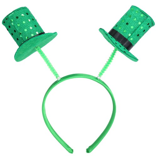 Needzo Green Leprechaun Top Hat Headband, St. Patty's Day Party Accessory, Comfort Fit, Parades and Celebrations, One Size Fits Most