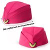 Keymall Kids Flight Attendant Costume Accessories Set Stewardess Hat Airline Hostess Costume Kits for Girls Dress Up Halloween Career Costume (Rose)
