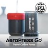 Aeropress Go Travel Coffee Press Kit - 3 in 1 brew method combines French Press, Pourover, Espresso - without grit or bitterness - Small portable Full bodied coffee maker for camping & travel