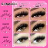 Calphdiar Lash Extension Kit 12-18MM Fluffy Eyelash Extension Kit Wispy Lash Clusters Kit DIY D Curl Cluster Eyelash Extensions 80D+100D Lashes Clusters with Lash Bond and Seal and Remover Lash Kit