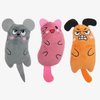 SFPrime 3-Pack Interactive Cat Chew Plush Toys with Catnip