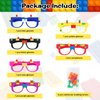 Lemicin 6 Pcs DIY Building Bricks Glasses Building Blocks Games for Kids Birthday Party Favors Supplies, Boys Girls Carnival Party Games Decor
