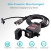 MOTOPOWER MP0608 3.1Amp Motorcycle Dual USB Port SAE to USB Adapter Battery Monitor with Switch Control and LED Indicators
