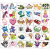 CHARLENT 408 PCS Individually Wrapped Temporary Tattoos for Kids - Mixed Tattoos for Kids Birthday Party Favors Goodie Bag Fillers