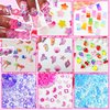 Namifin 3D Bear Nail Charms Bulk Y2K Lollipops Fruits Cherries Kawaii Gummies Oacen Beach Moon Bowknots Hearts Pearls Cute Nail Charms for Nail Art DIY Accessories
