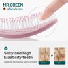 MR.GREEN Hollow Out Hair Brush Scalp Massage Combs Hair Styling Detangler Fast Blow Drying Detangling Tool For Wet Dry Curly Hair (Pink)