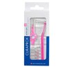 Curaprox CPS 08 Prime Start Interdental Brushes Set, 5 Interdental Brushes CPS 08 + 1 UHS 409 Holder + 1 UHS 470 Holder, 0.8 mm Diameter, 3.2 mm Effectiveness, Pink