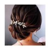 Campsis Wedding Hair Pins Rhinestone Wedding Hair Accessories for Bridal Flower Crystal Wedding Hair Pieces Handmade Bridal Hair Pin Bridesmaids for Women and Girls (F)