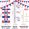 DANNEASY 12 Sheets Independence Day Nail Wraps 4th of July Nail Polish Stickers Self Adhesive Nail Polish Strips Gel Fingernail Sticker Nails for Women with Nail File, Cuticle Stick