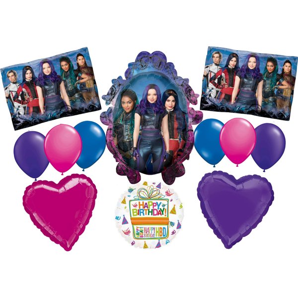 The Descendants 3 Birthday Party Supplies Balloon Bouquet Decorations