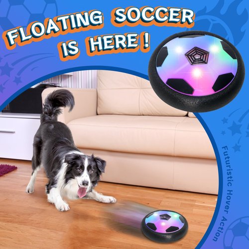 Vidotim Hover Active Gliding Disc for Dogs Toy, Hover Soccer Ball with Cool Lighting Music for Pet Toys, Indoor Games for Kids and Dogs