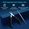 Toenail Clippers for Thick Nails: Professional Ingrown Nail Clippers for Seniors Pedicure Toe Nail Cutter with Stainless Steel Sharp Curved Blade for Men