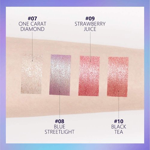 zeesea Glitter Galaxy Colored Liquid Eyeshadow, Dazzling Shimmer Eye Makeup, High Pigmented & Long Lasting (08 Blue Streetlight)