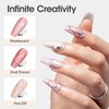 Gellen Pearl Gel Nail Polish Set, 6 Colors Pearlescent Shell Gel Polish Skin Pink Shades Nail Gel Polish Shimmer Mermaid Nail Polish Gel Swirl Thread Effect Soak Off UV LED Gel for Salon Home DIY
