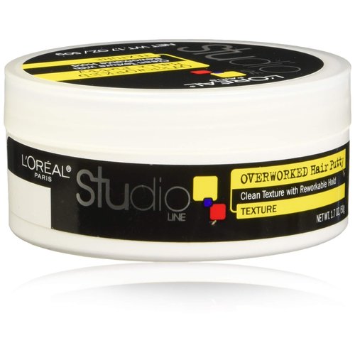 L'Oreal Paris Studio Line Overworked Hair Putty, 1.7 Ounce (Pack of 4)