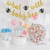 INNORU What Will Baby Bee Banner, Bumble Bee Theme Baby Shower Party Decorations, Mommy to Bee Daddy to Bee Party, Bee Boy or Girl Party Decorations, Gold Glitter