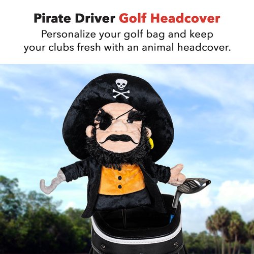 Daphne’s Pirate Driver Headcover | Premium Driver Headcovers | Funny Golf Club Covers | Stylish Protection for Your Clubs | Men's Golf Gear | Driver Headcover for Men and Women