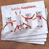 Marshmallow Snowmen Holiday Card Pack / 25 Seasonal Greeting Cards Including Envelopes/Whimsical Winter Happiness Food Design And Joyful Wishes Note