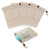 RGQHM 5PCS Bar Soap Pouch for Shower, Natural Sisal Fiber Soap Savers for Bar Soap, Fast Foaming and Drying Mesh Soap Bag, Great Exfoliating Body Scrubber for Daily Use