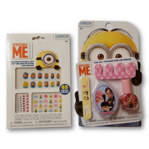 Despicable Me Press Nail Art and Press-On Nails and Nail Kit with Polish