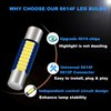 Anourney 6PCS 28mm 29mm 6614F Festoon LED Car Bulb, Extremely Bright 9-SMD 4014 chips 6641 6612F LED Bulb, Fit for Vanity Mirror Lights and Sun Visor Lights, 6000k White