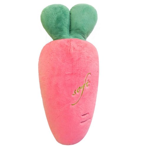 OUKEYI 19.6inch/50cm Carrot Plush Toy， Soft Rabbit Hair Carrot Pillow Plush Toy,Plush Vegetable Pillows Throw Pillow Plush Pillow for Kids Plush Toys Gift (Pink)