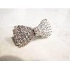 Generic Small bow shaped crystal hair barrette clip bridal clip bridal barrette
