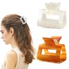 2 Pcs Medium Hair Claw Clips for Women Small Rectangle Claw Hair Clips for Thin Fine Medium Thick Hair Non Slip