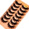 AMSDCN New 7Pairs Design Wet Manga Lashes 3D fluffy Eyelash Extensions Makeup Fashion Long Thick Natural Fake Eyelashes (MY-01)