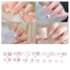 ShynyShy Nail Charms for Nails Design, Bow Nail Charms, 1200PCS 3D Multi Shapes Pearl Nail Jewels for Nail Art, Kawaii/Cute Nail Charms for Aacrylic Nails, Heart Star Butterfly for Craft (MIX)