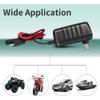 12V/6V Battery Trickle Charger Maintainer Replacement for Motorcycle, 1.5A Automatic Smart Float Battery Charger for Automotive Lawn Mower Boat Marine Tractor Snowmobile